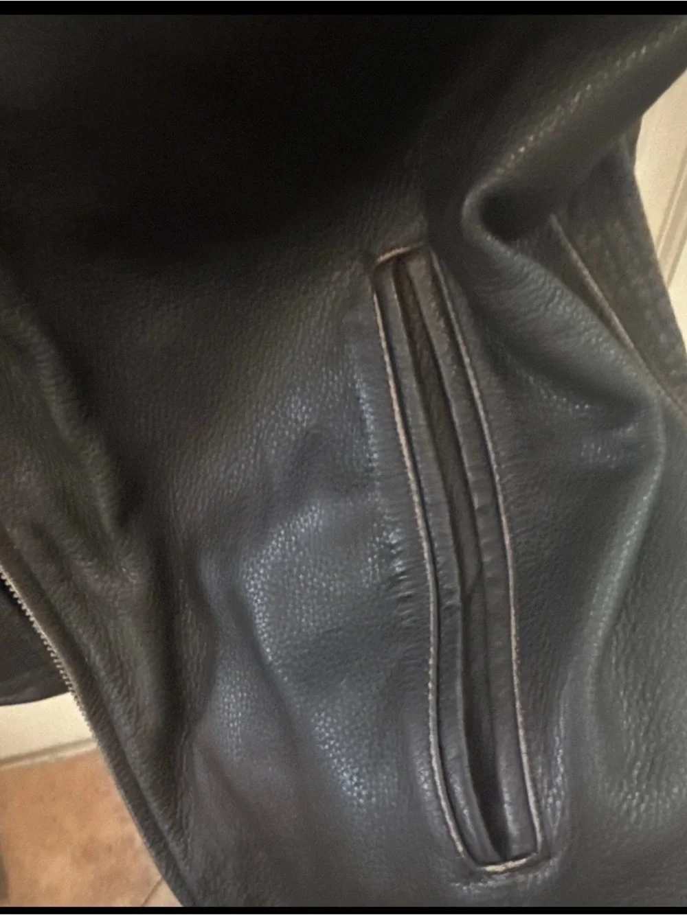 Cambridge Classics Men's Black Leather Bomber Jacket